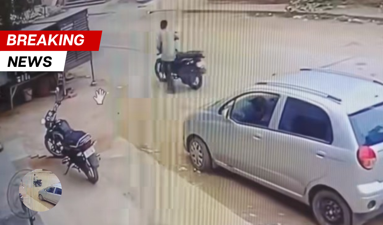 राजगढ़ रेलवे स्टेशन से युवक की बाइक चोरी, घटना CCTV में कैद