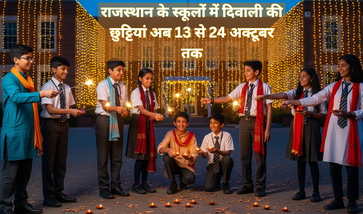 राजस्थान के स्कूलों में दिवाली की छुट्टियां अब 13 से 24 अक्टूबर तक