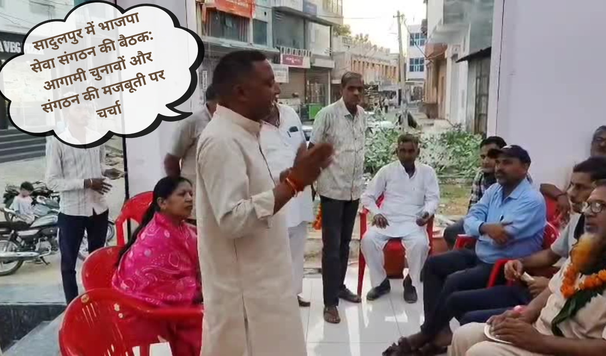 सादुलपुर में भाजपा सेवा संगठन की बैठक: आगामी चुनावों और संगठन की मजबूती पर चर्चा
