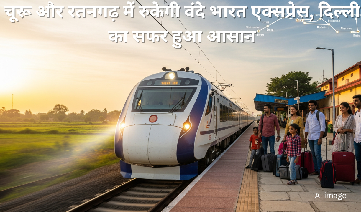 चूरू और रतनगढ़ में रुकेगी वंदे भारत एक्सप्रेस, दिल्ली का सफर हुआ आसान