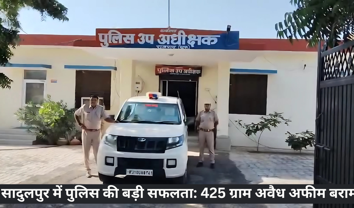 सादुलपुर में पुलिस की बड़ी सफलता: 425 ग्राम अवैध अफीम बरामद