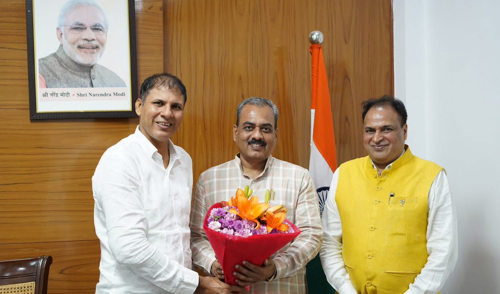 भारतीय पैरालम्पिक समिति मुख्यालय में श्री प्रसाद महानकर का अभिनंदन